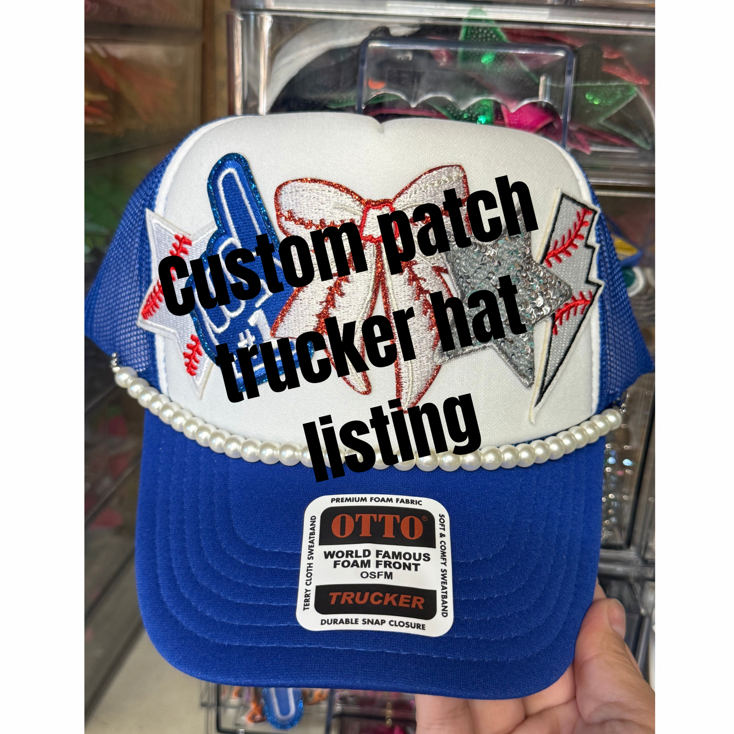 Custom PATCH trucker hat -5 patches