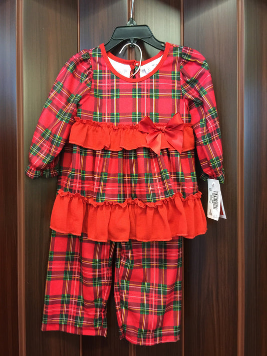 Laura dare Christmas plaid toddler/girl pjs